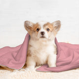 Custom Light Pink White Pet Blanket