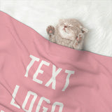 Custom Light Pink White Pet Blanket