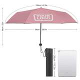 Custom Light Pink White Automatic Umbrella