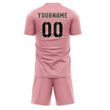Custom Light Pink Brown Soccer Jersey