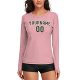 Custom Light Pink Olive Women's Long-Sleeve Shirt