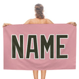 Custom Light Pink Olive Beach Towel