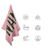 Custom Light Pink Olive Beach Towel