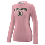 Custom Light Pink Olive Women's Long-Sleeve Shirt