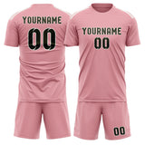 Custom Light Pink Olive Soccer Jersey