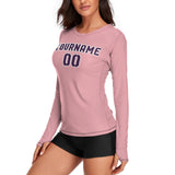 Custom Light Pink Purple Women's Long-Sleeve Shirt