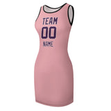 Custom Light Pink Purple Sleeveless Vest Dress