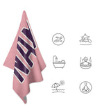 Custom Light Pink Purple Beach Towel