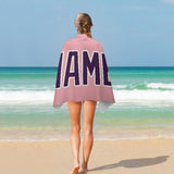Custom Light Pink Purple Beach Towel