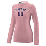 Custom Light Pink Purple Women's Long-Sleeve Shirt