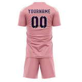 Custom Light Pink Purple Soccer Jersey