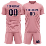 Custom Light Pink Purple Soccer Jersey