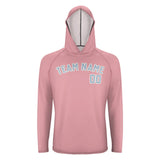 Custom Light Pink Light Blue UV-Hoodie