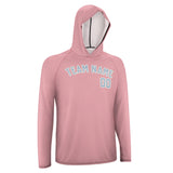 Custom Light Pink Light Blue UV-Hoodie