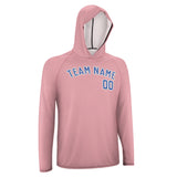 Custom Light Pink Sky Blue UV-Hoodie
