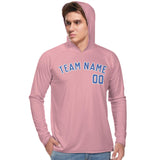 Custom Light Pink Sky Blue UV-Hoodie