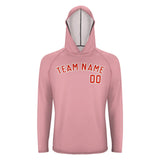Custom Light Pink Orange Red UV-Hoodie