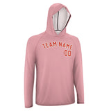 Custom Light Pink Orange Red UV-Hoodie