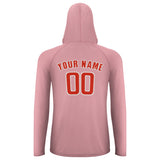 Custom Light Pink Orange Red UV-Hoodie