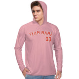 Custom Light Pink Orange Red UV-Hoodie