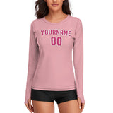 Custom Light Pink Pink Women's Long-Sleeve Shirt