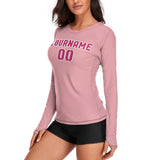 Custom Light Pink Pink Women's Long-Sleeve Shirt
