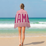 Custom Light Pink Pink Beach Towel