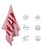 Custom Light Pink Red Beach Towel