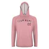 Custom Light Pink Crimson Red UV-Hoodie