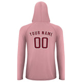 Custom Light Pink Crimson Red UV-Hoodie