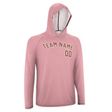 Custom Light Pink Coral Red UV-Hoodie