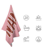 Custom Light Pink Coral Red Beach Towel