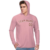 Custom Light Pink Coral Red UV-Hoodie