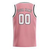 Custom Light Pink & White Colors Design Sports Basketball Jersey
