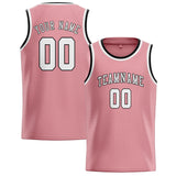 Custom Light Pink & White Colors Design Sports Basketball Jersey