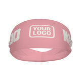 Custom Light Pink White Sports headband