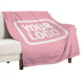 Custom Light Pink White Blanket