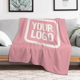 Custom Light Pink White Blanket