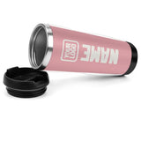 Custom Light Pink White Stainless Steel Water Cup
