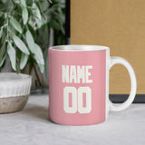 Custom Light Pink White Mug