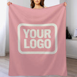 Custom Light Pink White Blanket