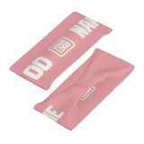 Custom Light Pink White Sports headband