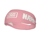 Custom Light Pink White Sports headband