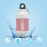 Custom Light Pink White Sports Bottle