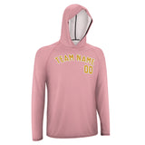 Custom Light Pink Yellow UV-Hoodie