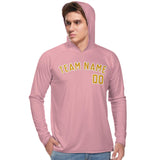 Custom Light Pink Yellow UV-Hoodie