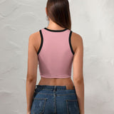 Custom Light Pink Yellow Sleeveless Tank Top