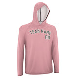 Custom Light Pink Dark Grey UV-Hoodie