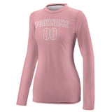 Custom Light Pink Light Pink Women's Long-Sleeve Shirt