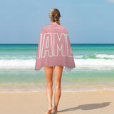 Custom Light Pink Light Pink Beach Towel